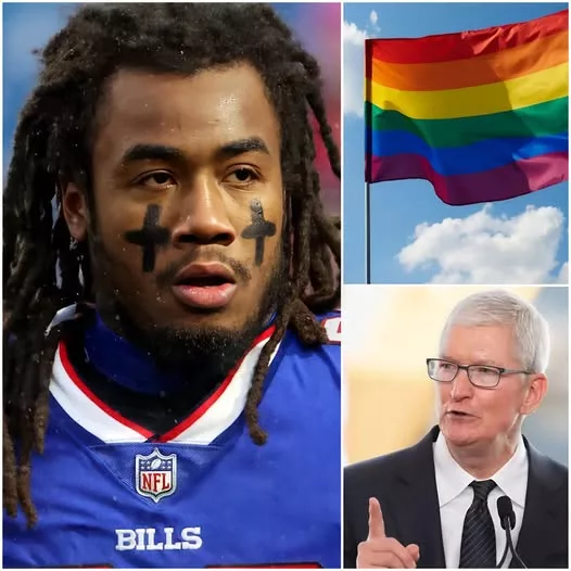 Cover Image for Ten minutes ago, James Cook caused a huge controversy when he announced that he would not attend the football Pride Night ahead of tomorrow’s game against the Houston Texans. He emphasized: “The sport should be focused entirely on performance on the field, not on political issues or social movements.” More surprisingly, Tim Cook immediately sent an ultimatum to the NFL to punish James Cook for these statements, on the grounds that they negatively affect the sponsorship of the LGBT community in football.