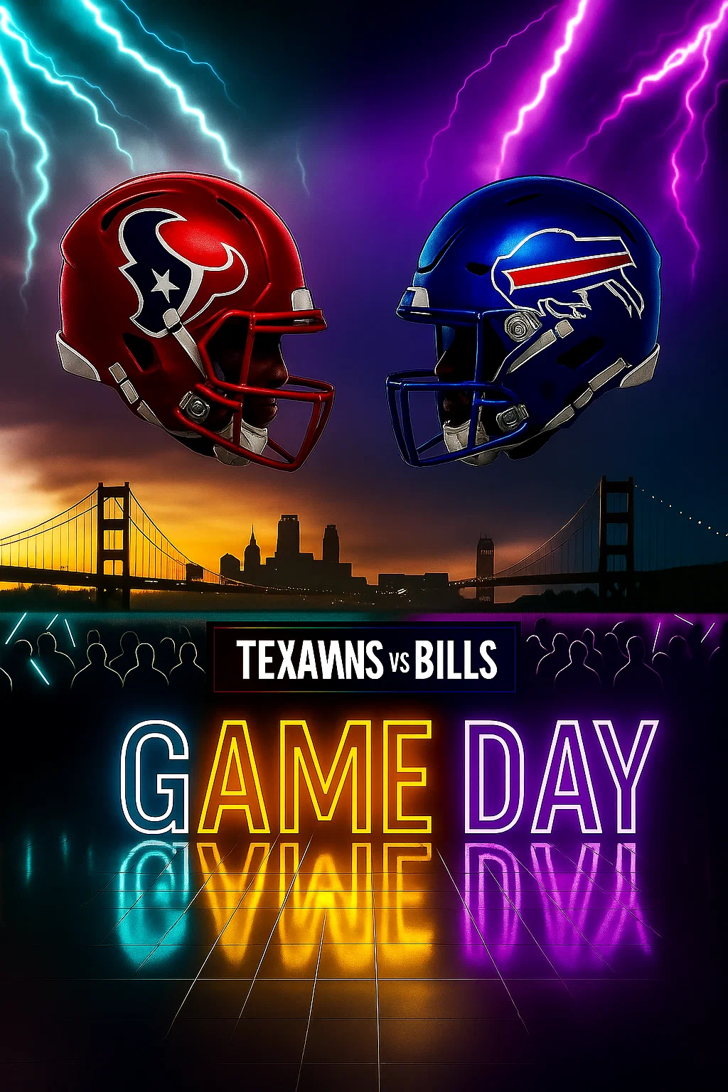 Cover Image for 🎮 GAME DAY – Houston Texans vs Buffalo Bills Tonight, the stage erupts as the Houston Texans face off against the Buffalo Bills — where power, discipline, and unbreakable spirit explode in every single play. Glory belongs to the Buffalo Bills. 💙❤️⚔️ 📅 Check kickoff time, injury reports, and full pregame coverage right here 👇