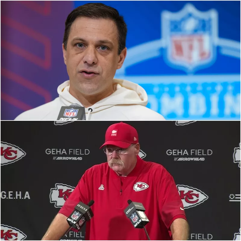 Cover Image for BOMBSHELL REPORT: Brett Veach Sends Furious Four-Word Text to Andy Reid After Broncos Loss
