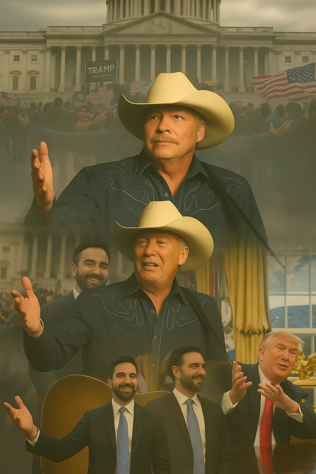 Cover Image for Alan Jackson Just Drew a Line in the Constitution — and Washington Is Erupting.  In a stunning move no one saw coming, Alan Jackson dropped a proposal that detonated across Capitol Hill like a political thunderclap: if you weren’t born on American soil, you should never be allowed to lead the nation. Within hours, lawmakers, analysts, and fans were caught in a storm of outrage and praise. Supporters hailed it as a bold stand for American identity, while critics blasted it as a dangerous rollback of constitutional values. Insiders warn it could reshape the 2026 elections, disqualifying key contenders and igniting the fiercest constitutional showdown in decades. Is Alan Jackson safeguarding America’s roots — or dividing it with a brand-new line in the sand?