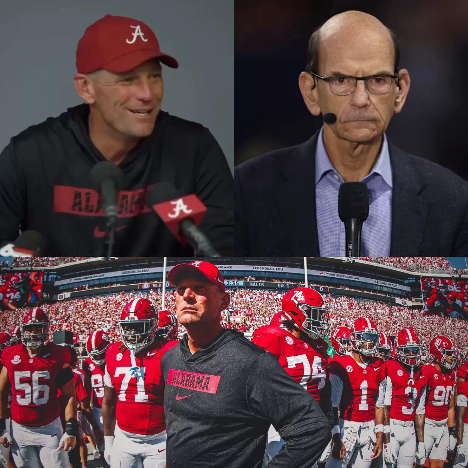 Cover Image for Kalen DeBoer Delivers Twelve-Word Counterpunch After Paul Finebaum’s Stinging Critique of Alabama’s Playoff Worthiness