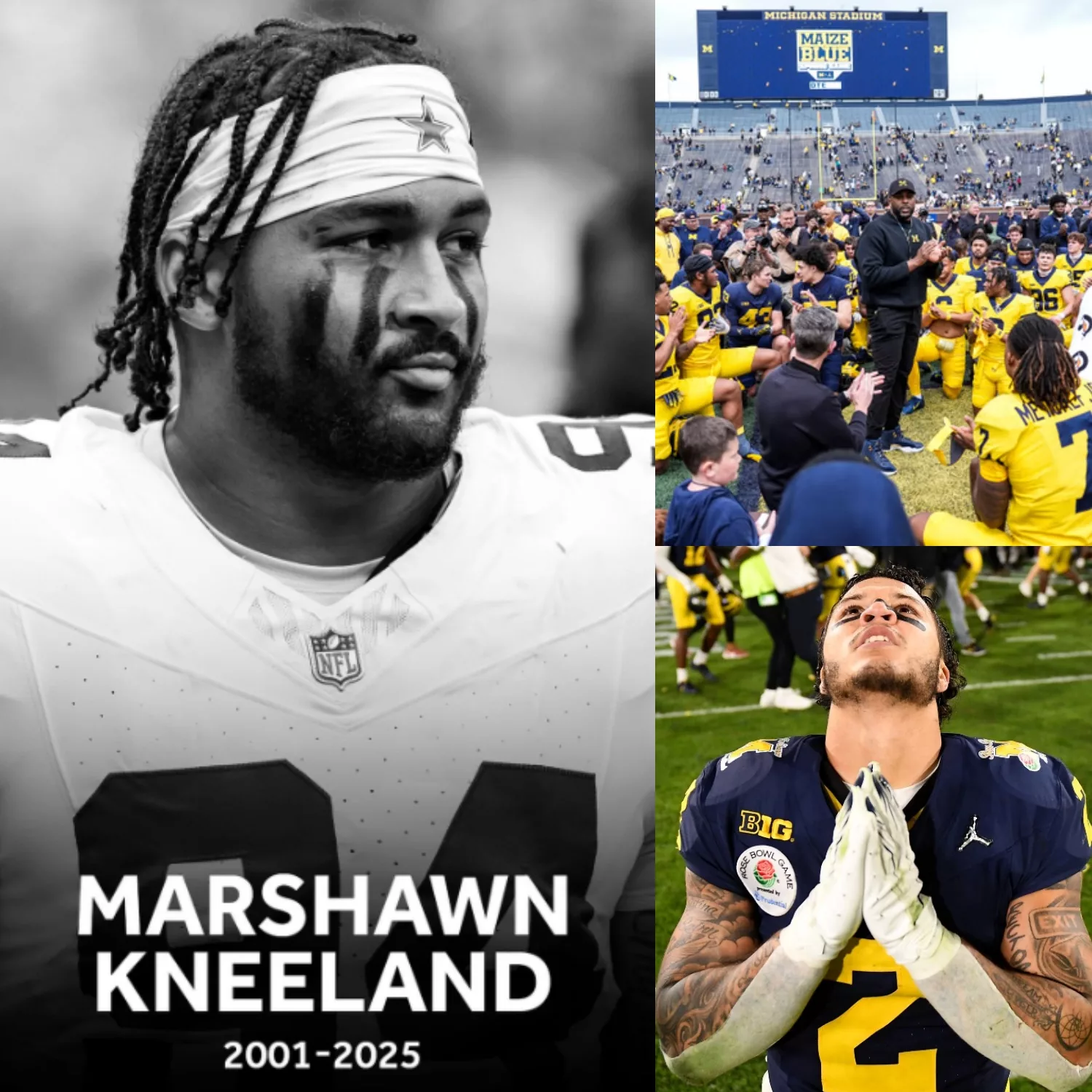 Cover Image for SAD NEWS: NCAA and Michigan Wolverines Fans Shed Tears and Prayed for ESPN host Marshawn Kneelandâs After Heartbreaking AnnouncementâŚ