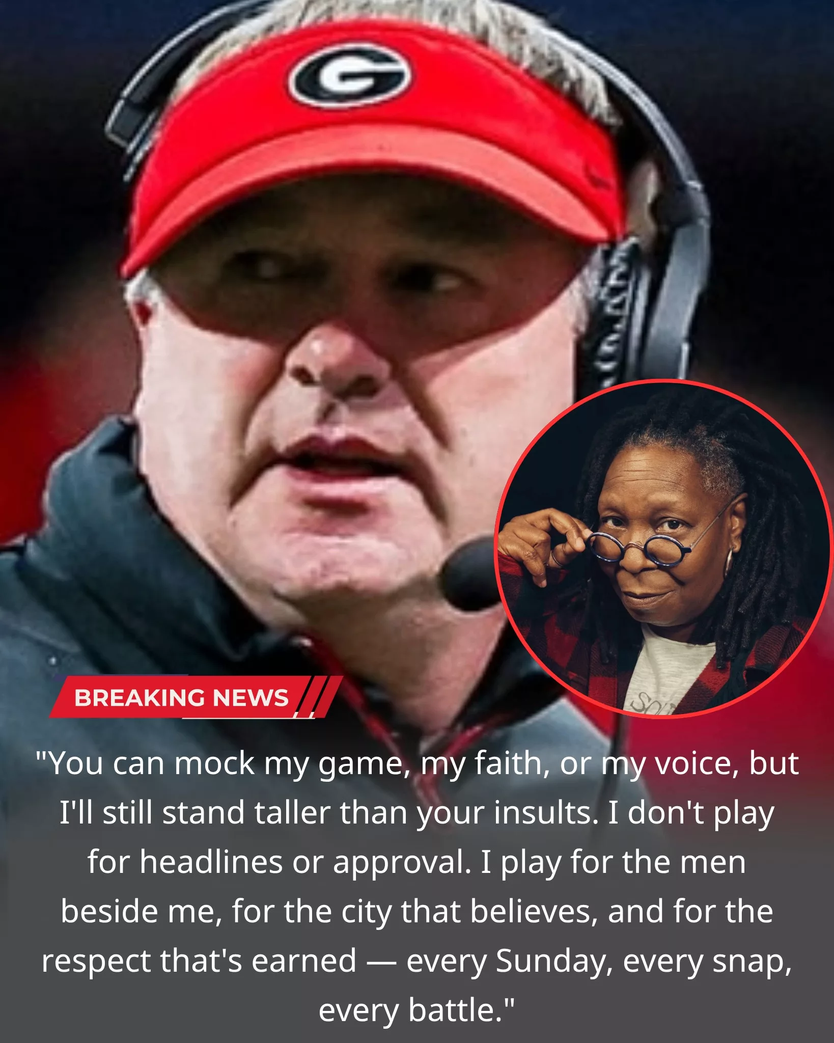 Cover Image for When Kirby Smart Silenced Whoopi: The Viral Live TV Moment That Shocked America