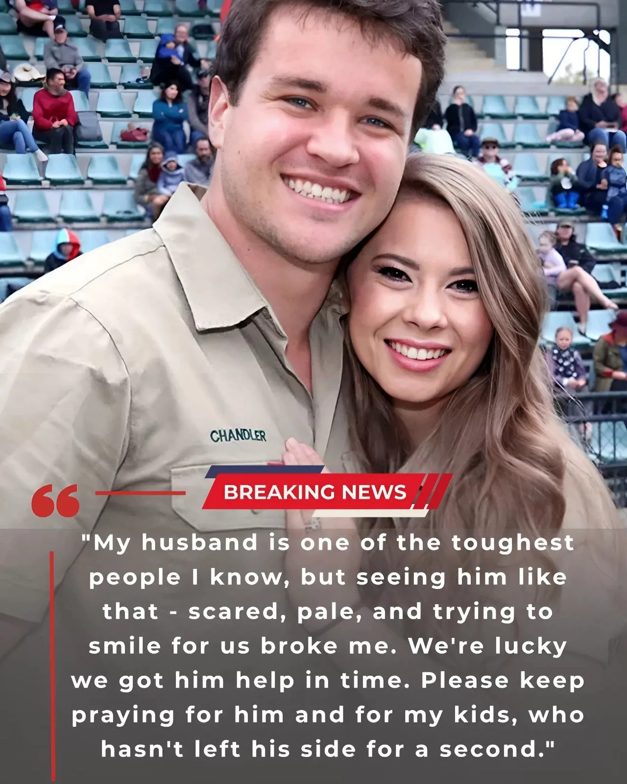 Cover Image for Emotional Update: Bindi Irwin Shares Heartfelt Health Update for Chandler Powell