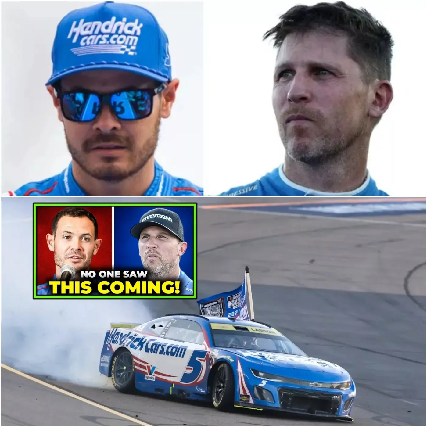 Cover Image for ⥠EXPLOSIVE!! Kyle Larson Just RUINED Denny Hamlin in a HEARTLESS Finale!