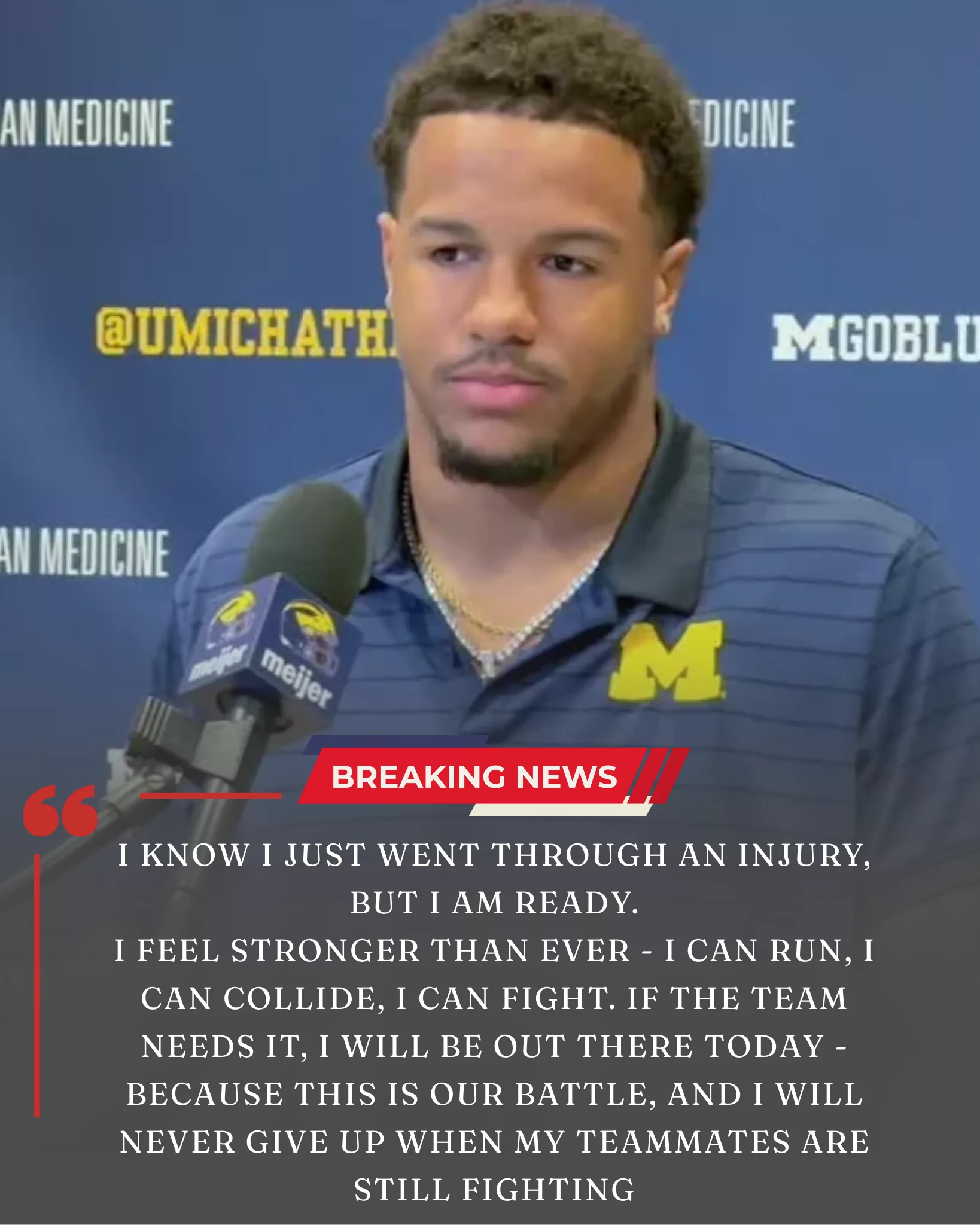 Cover Image for After being scratched from the lineup against the Michigan next up, The Blue’ key star Jordan Marshall expressed strong emotions to Coach Sherrone Moore– In response, the coach gave an answer that made the entire Michigan Nation reflect.