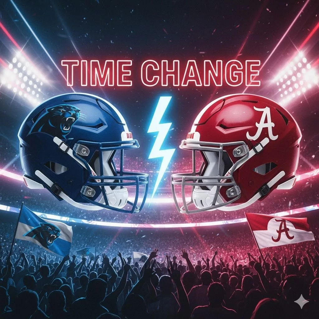 Cover Image for TIME CHANGE ALERT: Alabama Crimson Tide vs. Eastern Illinois Panthers at Bryant-Denny Stadium in Tuscaloosa — The official start time has been confirmed as the NCAA adjusts the schedule for what many consider one of the most important games of the season heading into the playoffs!