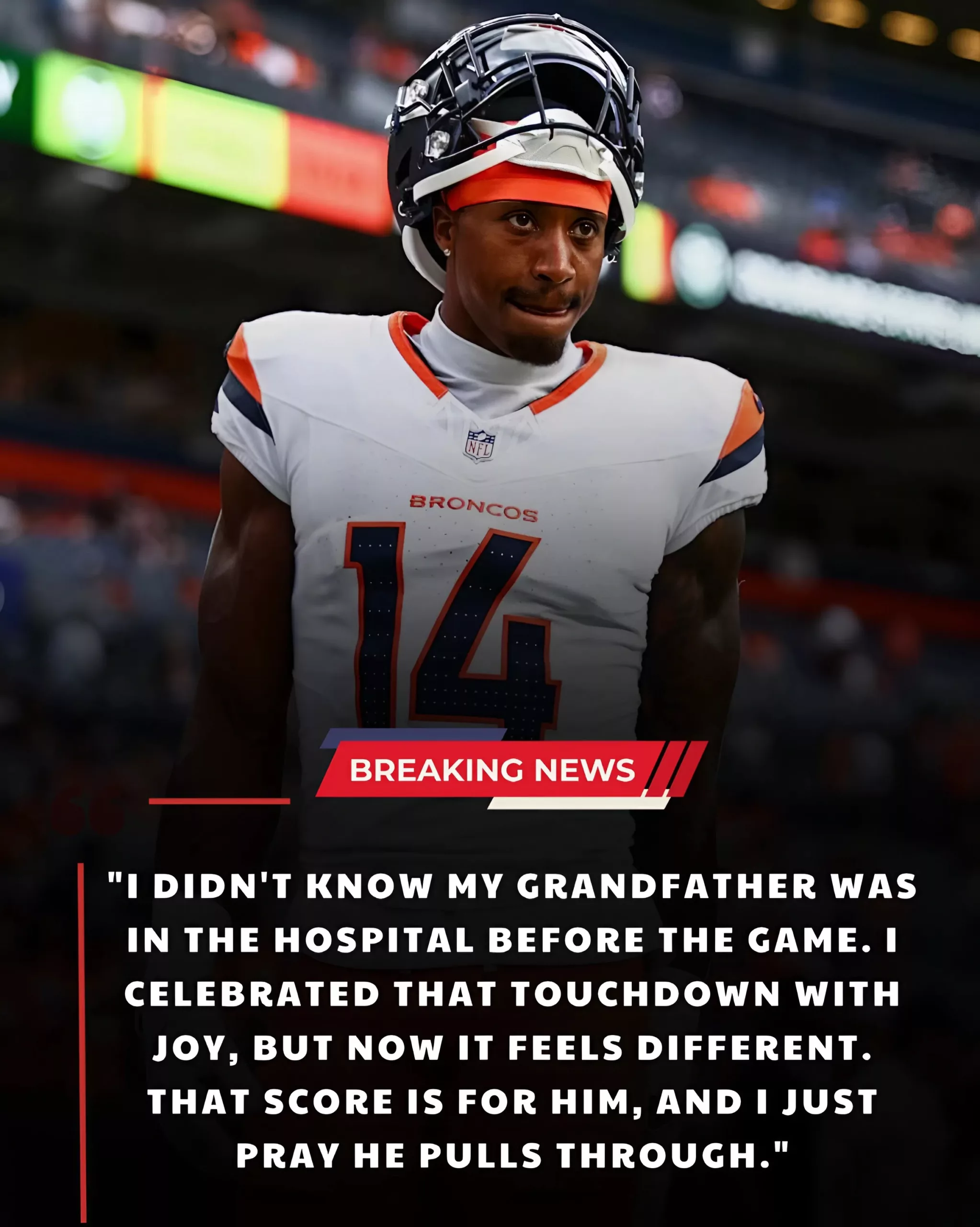 Cover Image for 🙏 Courtland Sutton’s Touchdown Becomes a Prayer After Heartbreaking Family News