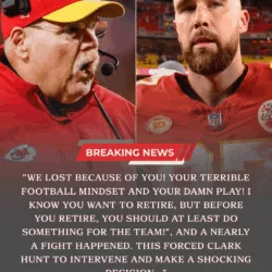 SHOCK IN THE CHANGING ROOM: Following a humiliating 9-26 loss to the Titans, a video surfaced showing Coach Andy Reid yelling at player Travis Kelce: “We could have easily won this game! But thanks to your terrible football brain and terrible play, we turned this game into a disaster,” nearly resulting in a physical altercation. Travis Kelce’s reaction to the insult sent the NFL into a frenzy. The leaked 60-second video caused internal chaos, forcing Clark Hunt to intervene and make a decision…(SKY)