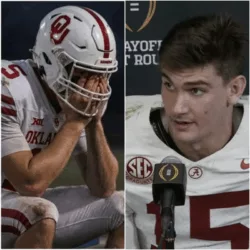 HEARTBREAK ON THE SIDELINE — Moments after Alabama’s ruthless 34-24 domination, the cameras drifted toward celebration, but the real story was happening far away from the noise