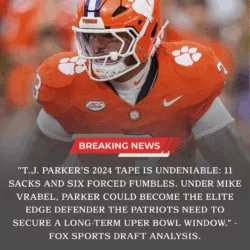 Chasing the Crown and the Future: Patriots Aim for No. 1 Seed While Fox Sports Mocks Clemson Star T.J. Parker to New England