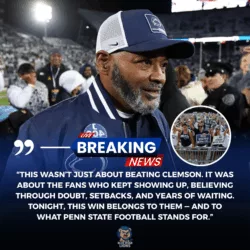 🚨 BREAKING: After Penn State Nittany Lions’s powerful 22–10 victory over the Clemson Tigers, head coach Terry Smith stopped the locker -room celebration to deliver a message that hit deeper than the scoreboard — a tribute to belief, patience, and a fanbase that never walked away.