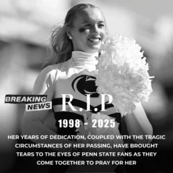 💔 A longtime Penn State cheerleader, who devoted many years to serving Penn State fans, has passed away at the age of 27 following a heartbreaking family dispute, leaving behind a 3-year-old child.