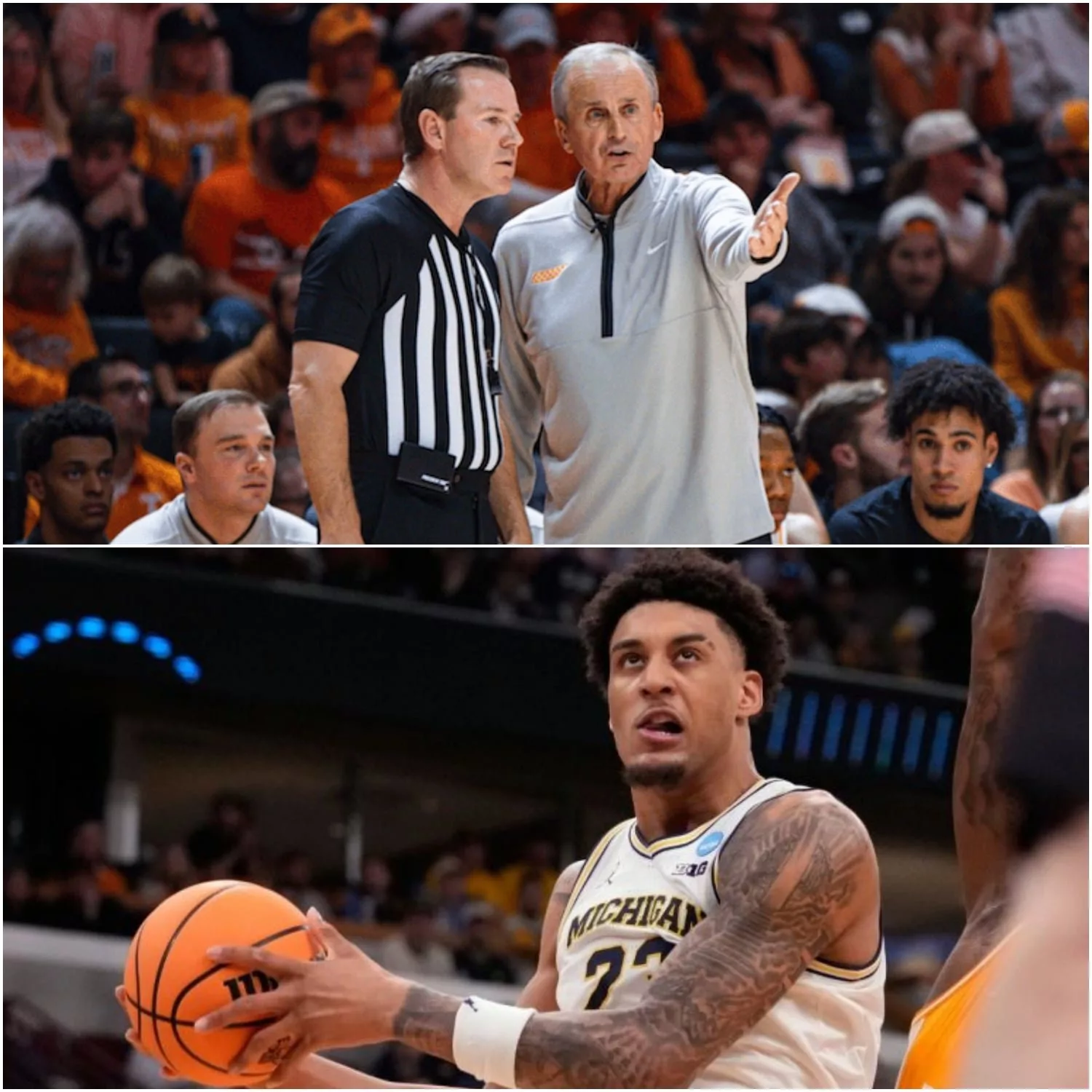 Cover Image for āWE ARE PROUD OF OUR LOSSā: Rick Barnes Blasts Michigan āMercenariesā After BlowoutāThen Yaxel Lendeborg Ends Him With 7 Words