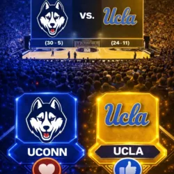 MARCH MADNESS BROADCAST SHOCKER: UConn vs. UCLA Moved to Prime-Time National Spotlight