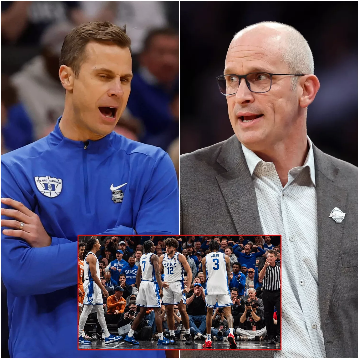 Cover Image for THE MELTDOWN IN HOUSTON: Jon Scheyer Ejected, Blasts UConnās āDishonestā Victory as Dan Hurley Silences the Critics