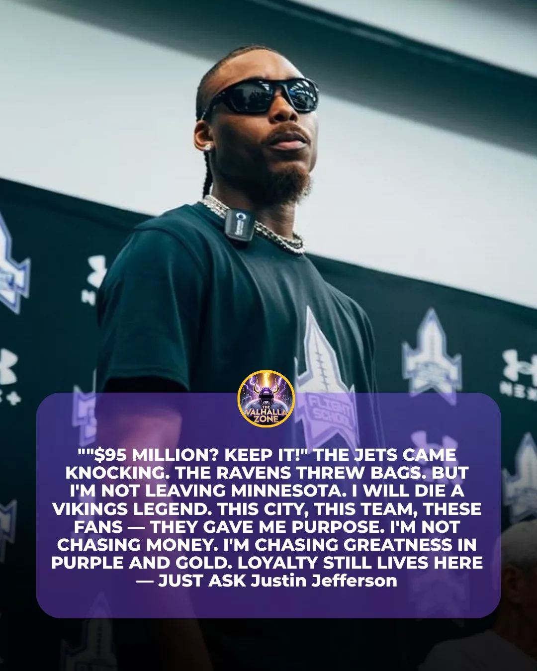 Cover Image for 💜 Legacy Over Everything: Justin Jefferson’s Unbreakable Bond with Minnesota