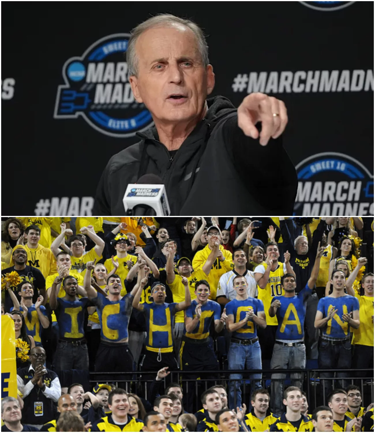 Cover Image for THE BATTLE FOR THE STANDS: Rick Barnes Demands “Toxic” Michigan Fans Be Limited in Elite Eight Clash