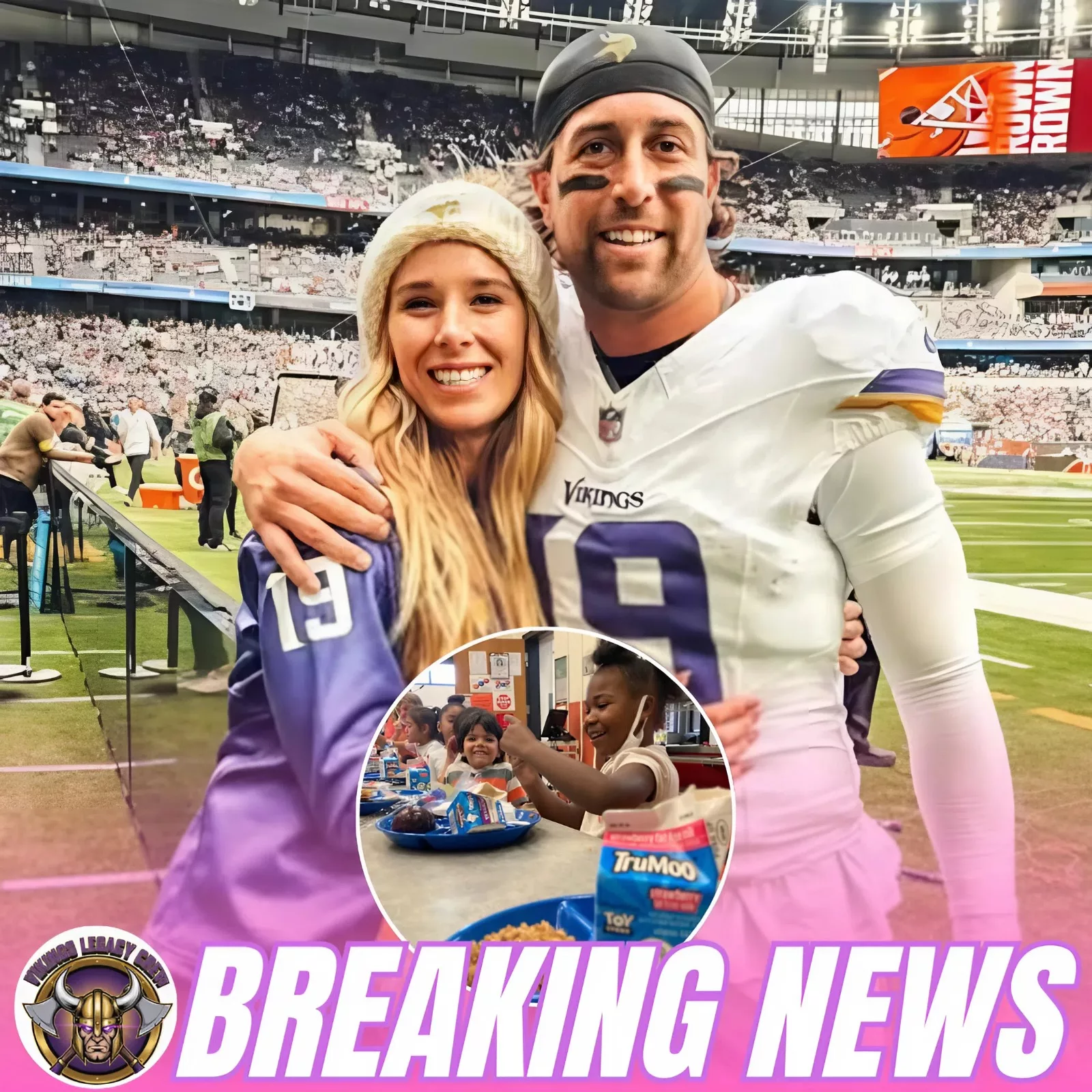 Cover Image for He Caught Passes for a Living — Now Adam Thielen and His Wife Caitlin Thielen Are Catching Kids Before They Fall