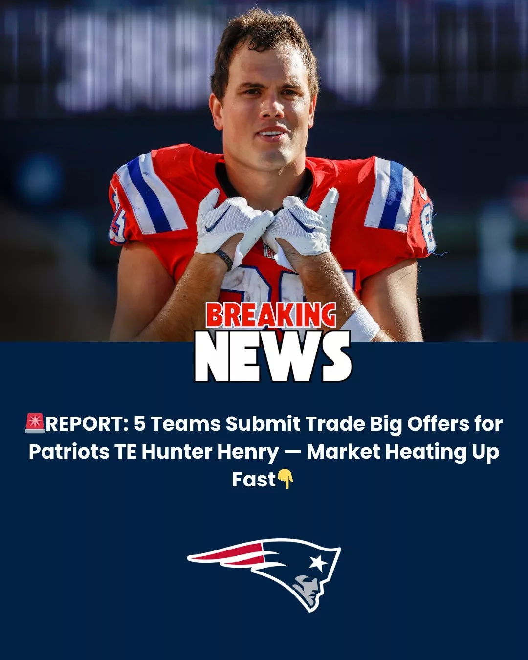 Cover Image for A Defining Moment in Foxborough: Eliot Wolf, Hunter Henry, and the Question of Loyalty with the New England Patriots