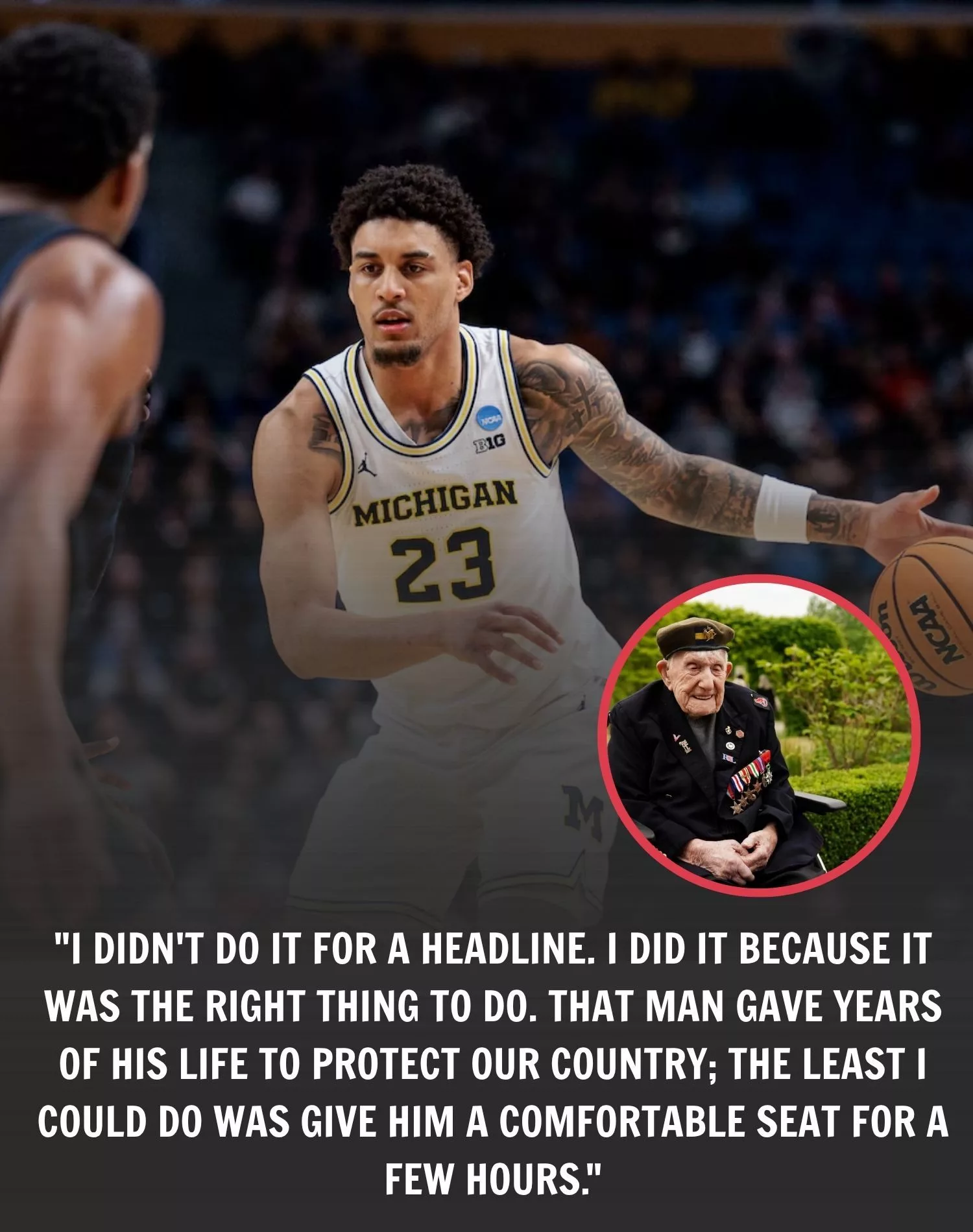 Cover Image for BREAKING NEWS: The entire basketball world is buzzing after Michigan Wolverines standout Yaxel Lendeborg stunned passengers on a commercial flight with an unexpected gesture.