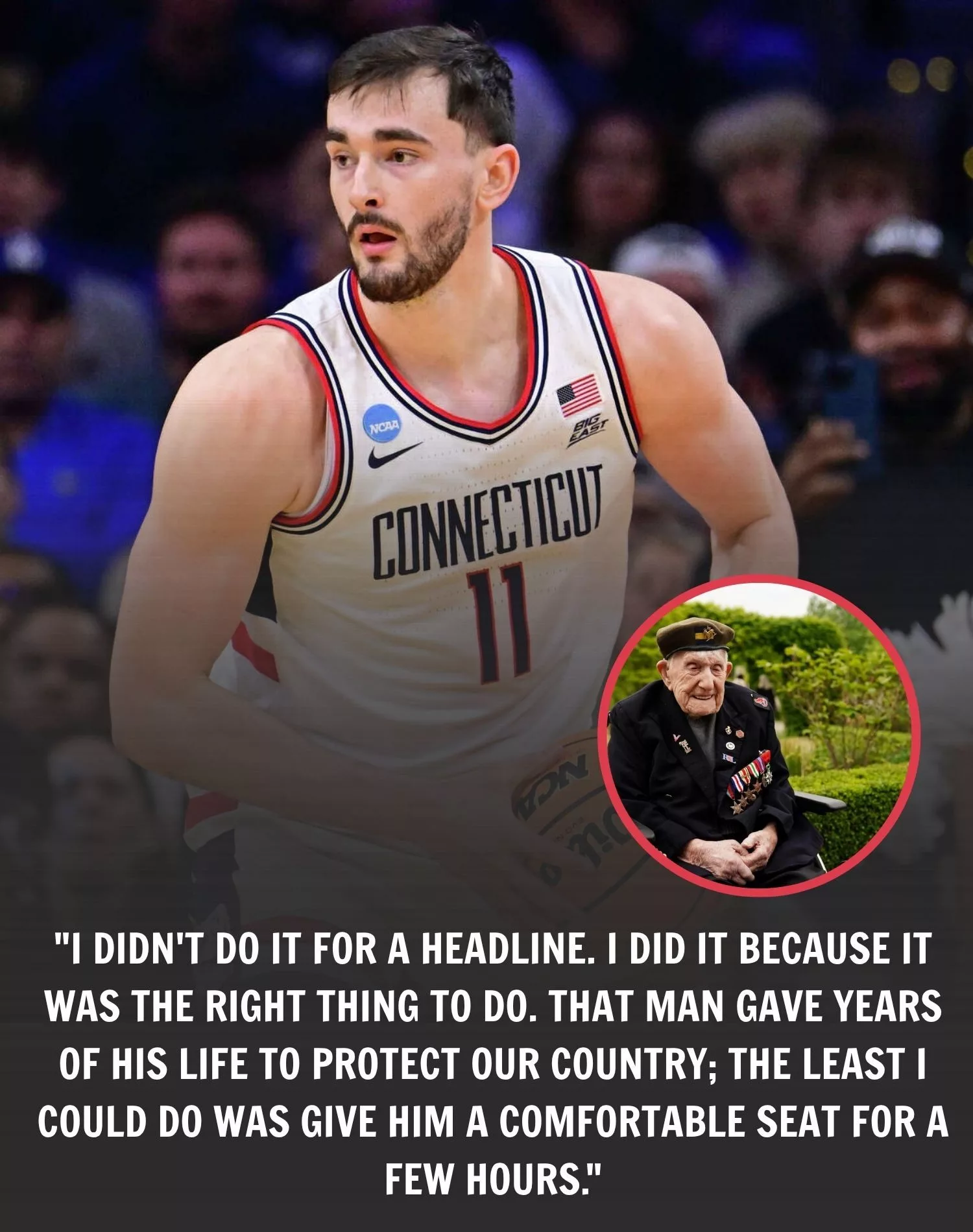 Cover Image for BREAKING NEWS: The entire basketball world is buzzing after UConn standout Alex Karaban stunned passengers on a commercial flight with an unexpected gesture