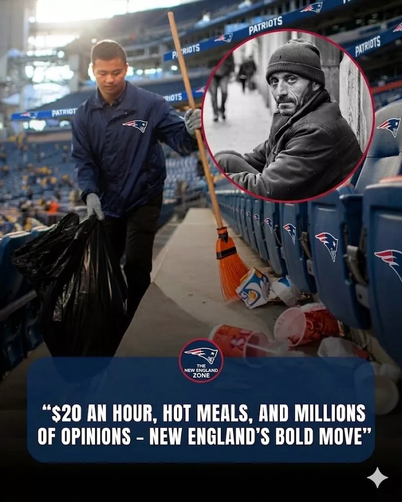 Cover Image for 🚨 BREAKING: New England Patriots Launch Initiative to Employ Homeless Individuals at Gillette Stadium