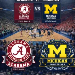 NEW TIP-OFF TIME: TBS and CBS Sports Shift Schedule for High-Stakes Michigan vs. Alabama Sweet 16 Clash