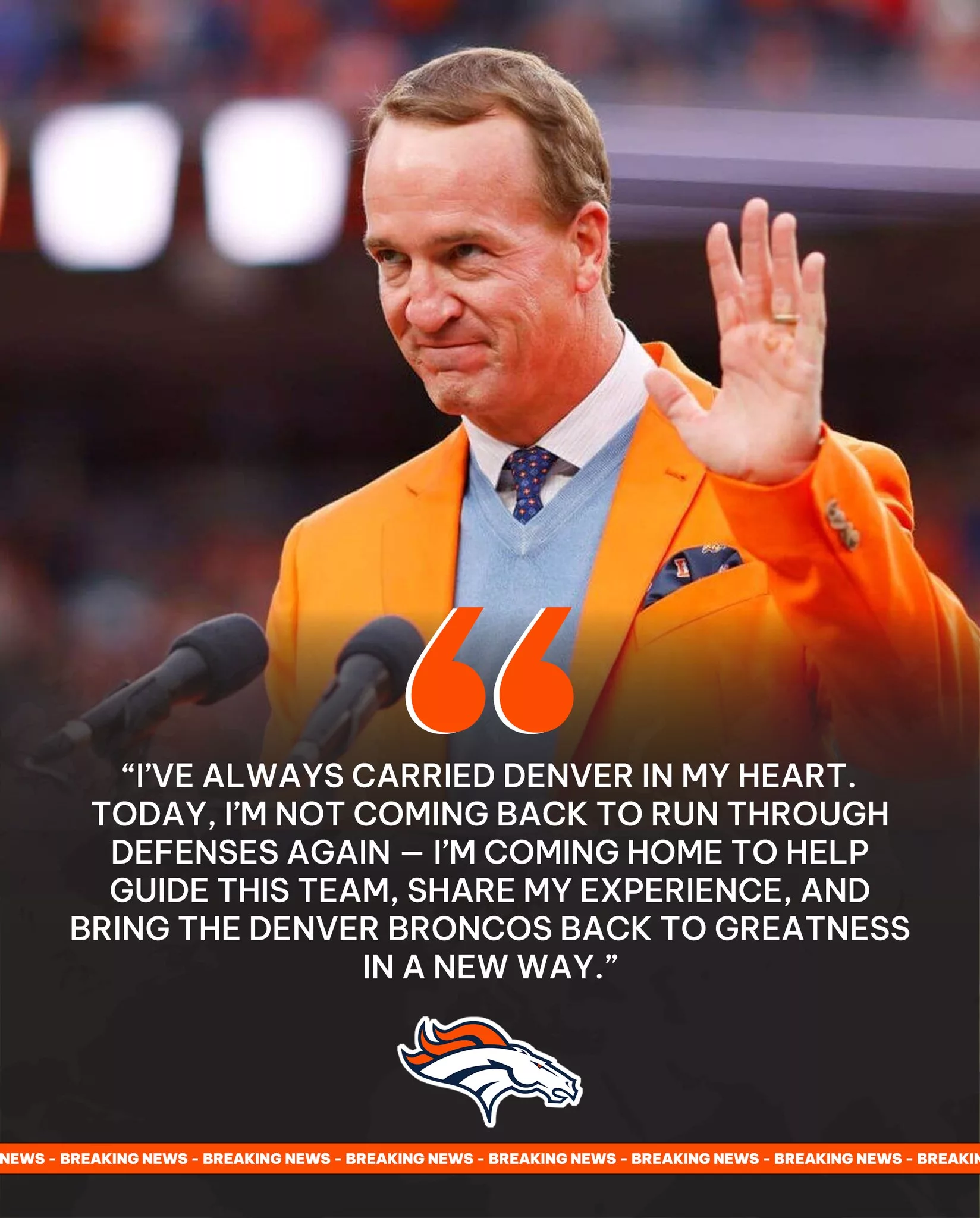 Cover Image for 🚨 BREAKING: Peyton Manning Returns to Denver Broncos as Co-Owner — A Legendary Homecoming