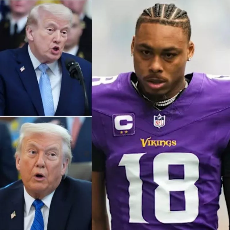 Cover Image for 🚨 CONTROVERSY ERUPTS: Donald Trump Clashes with Justin Jefferson — A Moment That Transcends Sports