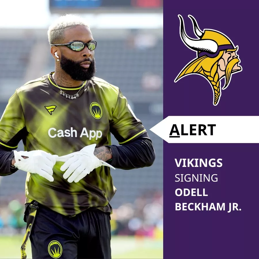 Cover Image for 🚨 BREAKING: Minnesota Vikings Land Odell Beckham Jr. on Shockingly Low-Cost Deal, per Adam Schefter