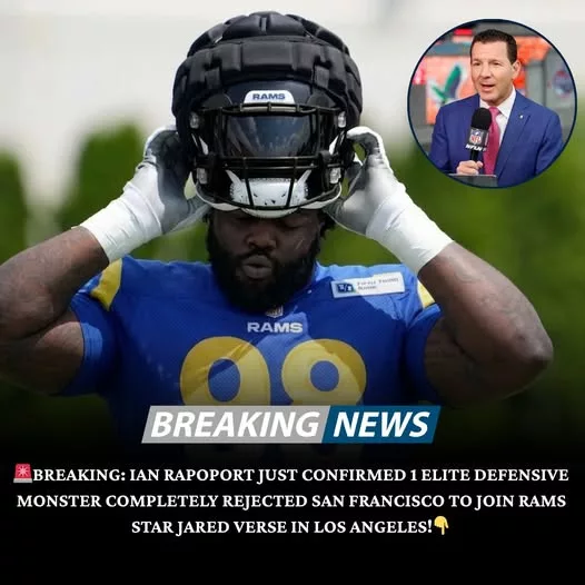 Cover Image for 🚨 BREAKING: A shocking defensive move just flipped the script in the NFL 👇  Insider Ian Rapoport has confirmed that an elite defensive monster has turned down San Francisco to join the Los Angeles Rams — teaming up with rising star Jared Verse. This isn’t just a signing… it’s a statement.  Why would a top-tier talent reject a contender like the 49ers? And what convinced him that Los Angeles is the place to be?  With this move, the Rams’ defense could be on the verge of becoming something truly dangerous.  The full story behind this decision might surprise a lot of people. 👀