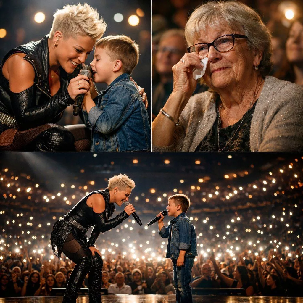 Cover Image for “MS. P!NK… CAN I SING WITH YOU JUST ONCE?” — THE NIGHT 20,000 FANS STOOD STILL AS ONE VOICE CHANGED EVERYTHING