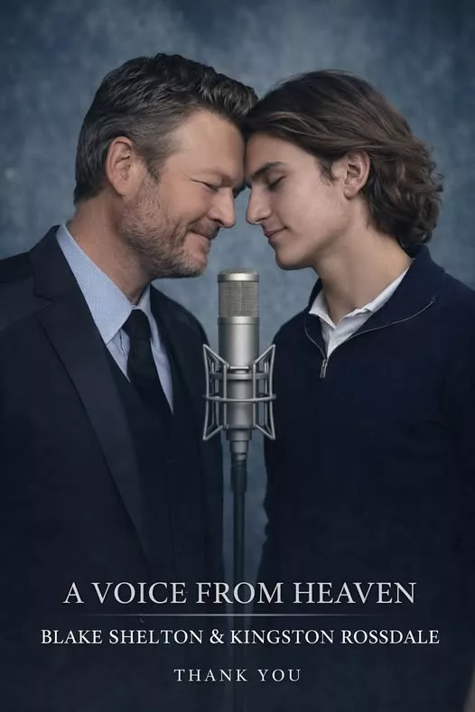 Cover Image for 🎵 “A Voice from Heaven”: Blake Shelton and Kingston Rossdale Unveil a Never-Before-Heard Duet — A Song That Reunites Them Beyond Time