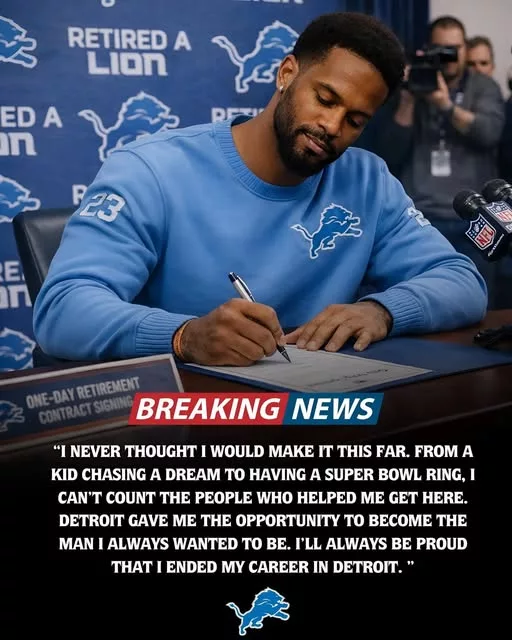 Cover Image for 🦁 RESPECT: Darius Slay’s story just came full circle — and it’s hitting fans right in the heart.  Just hours after announcing his retirement, Slay made one final move that says everything about who he is — returning to Detroit to sign a one-day contract and retire as a Lion. In a league where business often comes first, this moment felt different… personal, meaningful, unforgettable.  From his early days rising in Detroit to becoming one of the NFL’s top corners, that bond never faded. And now, he chose to close his career exactly where it all began.  👉 Why did this moment mean so much to Slay — and to Lions fans? The full story is something special… 💙