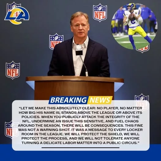 Cover Image for 🚨 BREAKING: Rams Star Fined After Blasting NFL Officiating Plan 😳👇 Tension is rising fast after a key Los Angeles Rams player was fined for openly criticizing the NFL’s reported plan to use college-level officials as a backup for the 2026 season. His bold comments have reignited concerns about fairness, consistency, and the possibility of a replacement-ref situation that fans still haven’t forgotten. Around the league, players and analysts are starting to speak out, questioning how this could impact game integrity at the highest level. Meanwhile, the conflict between the NFL and the referees’ union appears to be heating up behind the scenes. Is the league heading toward another major officiating controversy? 👉 Full story in the comments before this situation escalates…