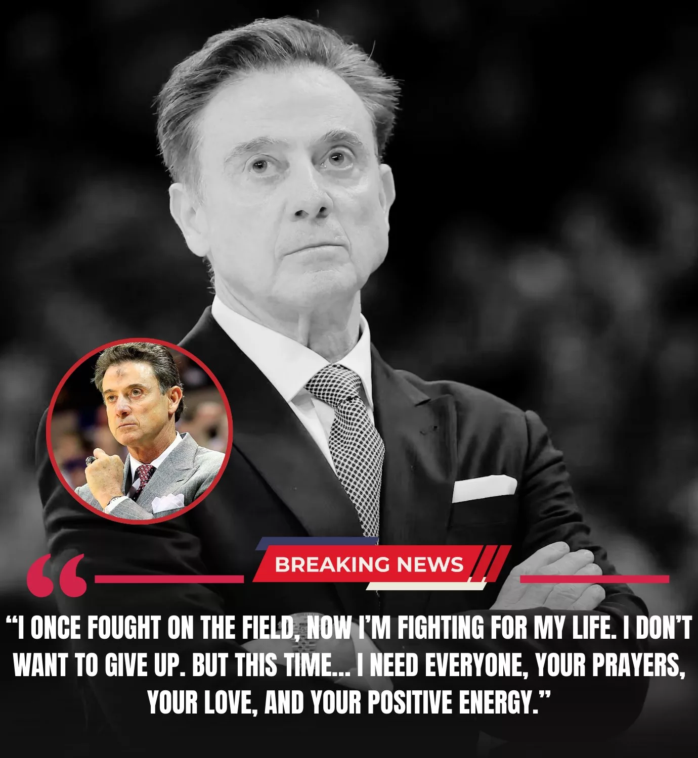 Cover Image for HEARTBREAKING 💔: Kentucky fans unite in prayer for Chorick Pitino as the legendary coach faces a new health battle — The inspiring and brilliant program builder who will always hold a special place in their hearts…