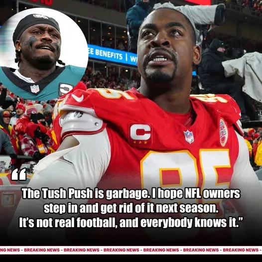Cover Image for Tension is heating up in the NFL as A.J. Brown isn’t staying quiet after Chris Jones took a shot at the Eagles’ signature “Tush Push.” Calling it “garbage” and pushing for a ban clearly didn’t sit well—and Brown’s response just added fuel to the fire. This isn’t just about one play anymore, it’s turning into a full-blown debate about fairness, strategy, and dominance on the field. The Eagles have built success around physicality, but now critics are getting louder. Is this innovation… or something the league should step in on? 👀 One thing’s for sure—this story is far from over, and the next chapter could shake things up big time.
