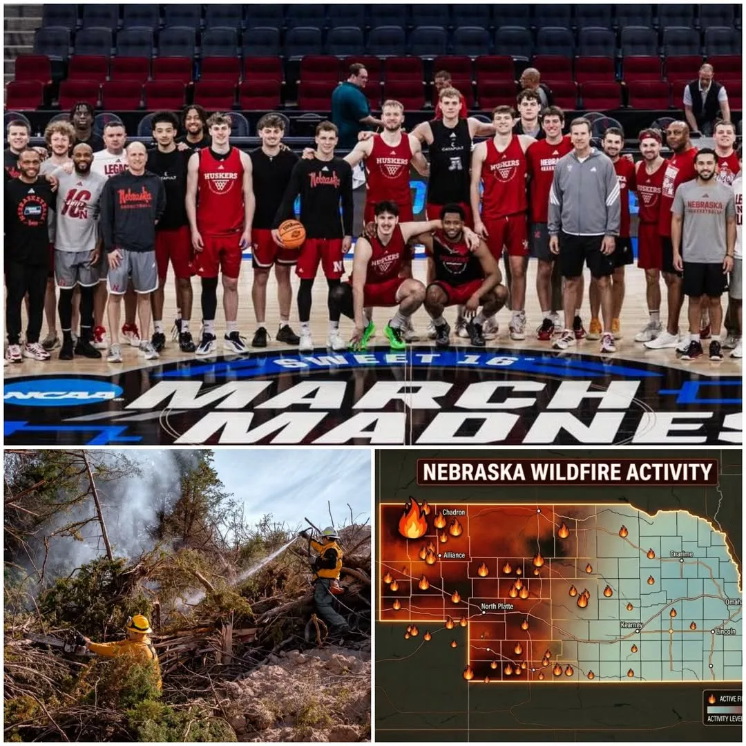 Cover Image for HUSKERS HEART: Nebraska Cornhuskers men’s basketball PLAYERS DONATE TO FIREFIGHTERS IN SILENT ACT OF UNITY AMID WILDFIRE CRISIS
