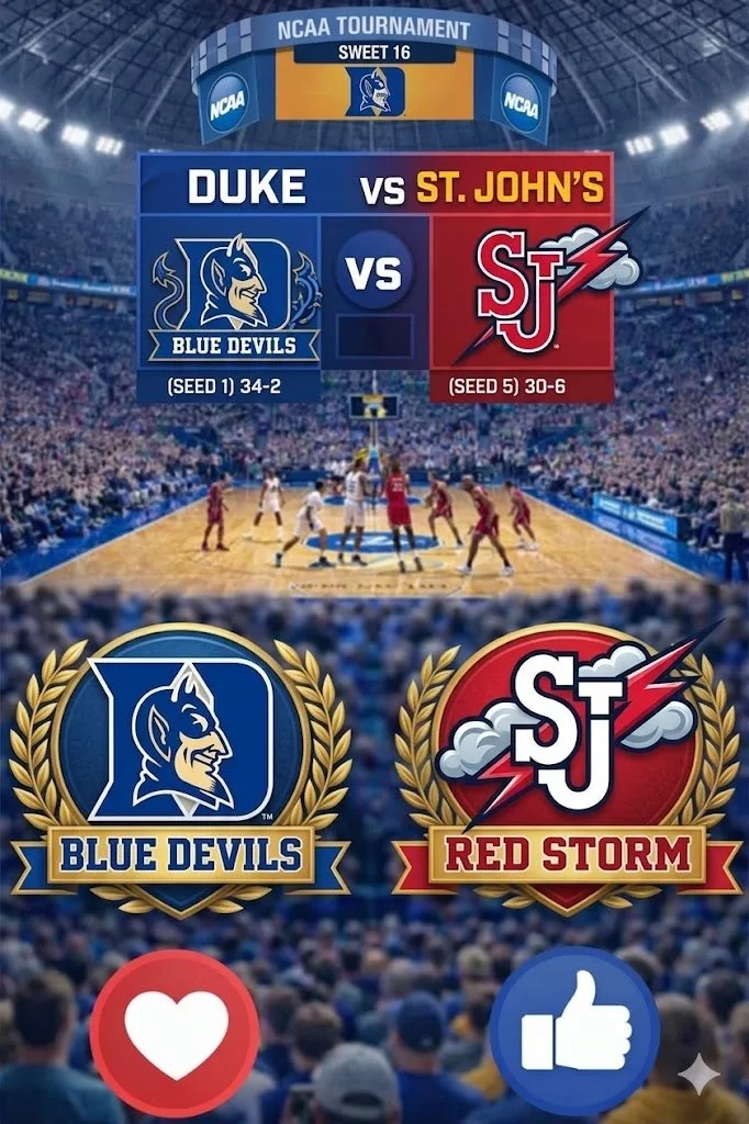 Cover Image for Duke and St. John’s Shift to Primetime for Epic Sweet 8 Battle at the Garden