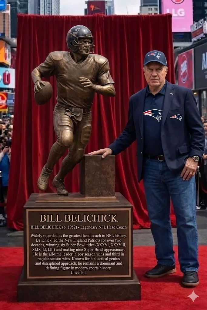 Cover Image for THE FOOTBALL LEGEND IMMORTALIZED IN BRONZE — Bill Belichick and the Dynasty That Defined the New England Patriots