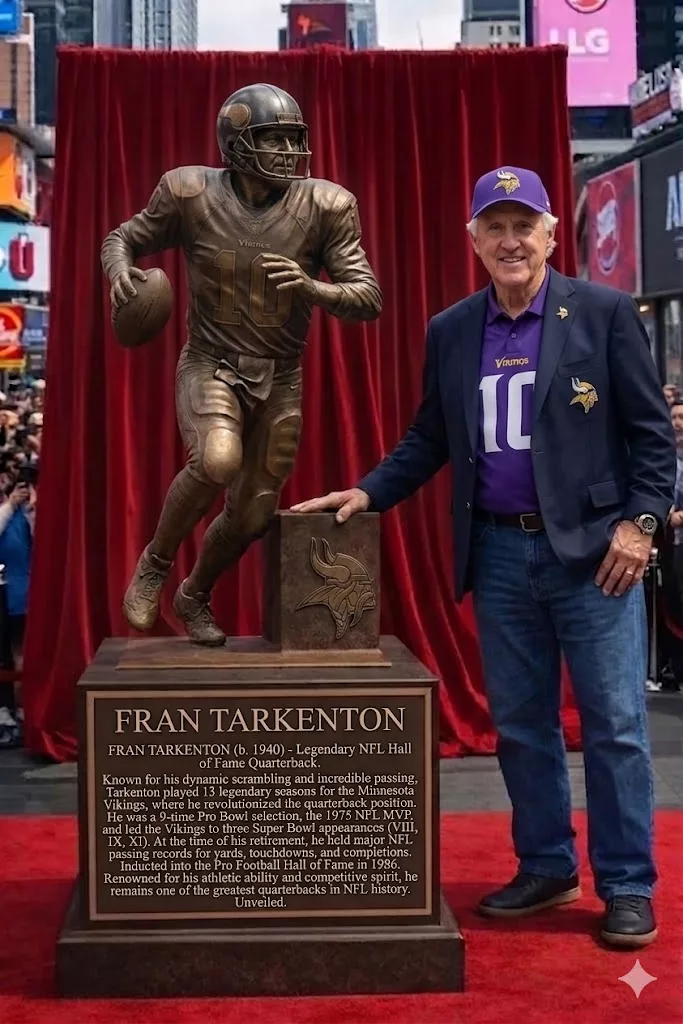 Cover Image for 🏛️ A LEGACY IN BRONZE: Fran Tarkenton and the Spirit of the Minnesota Vikings