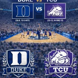 TIME CHANGE ANNOUNCEMENT: No. 1 Duke vs. No. 9 TCU Set for Prime-Time Spotlight in Round of 32