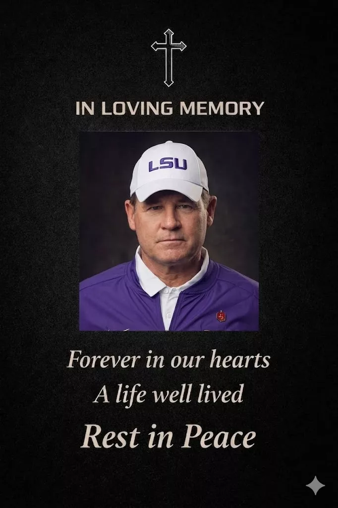 Cover Image for 💔 Tragic Loss: The Entire Family Mourns as They Announce the Passing of LSU Tigers Football Legend Les Miles, Who Passed Away at the Age of 72 During…