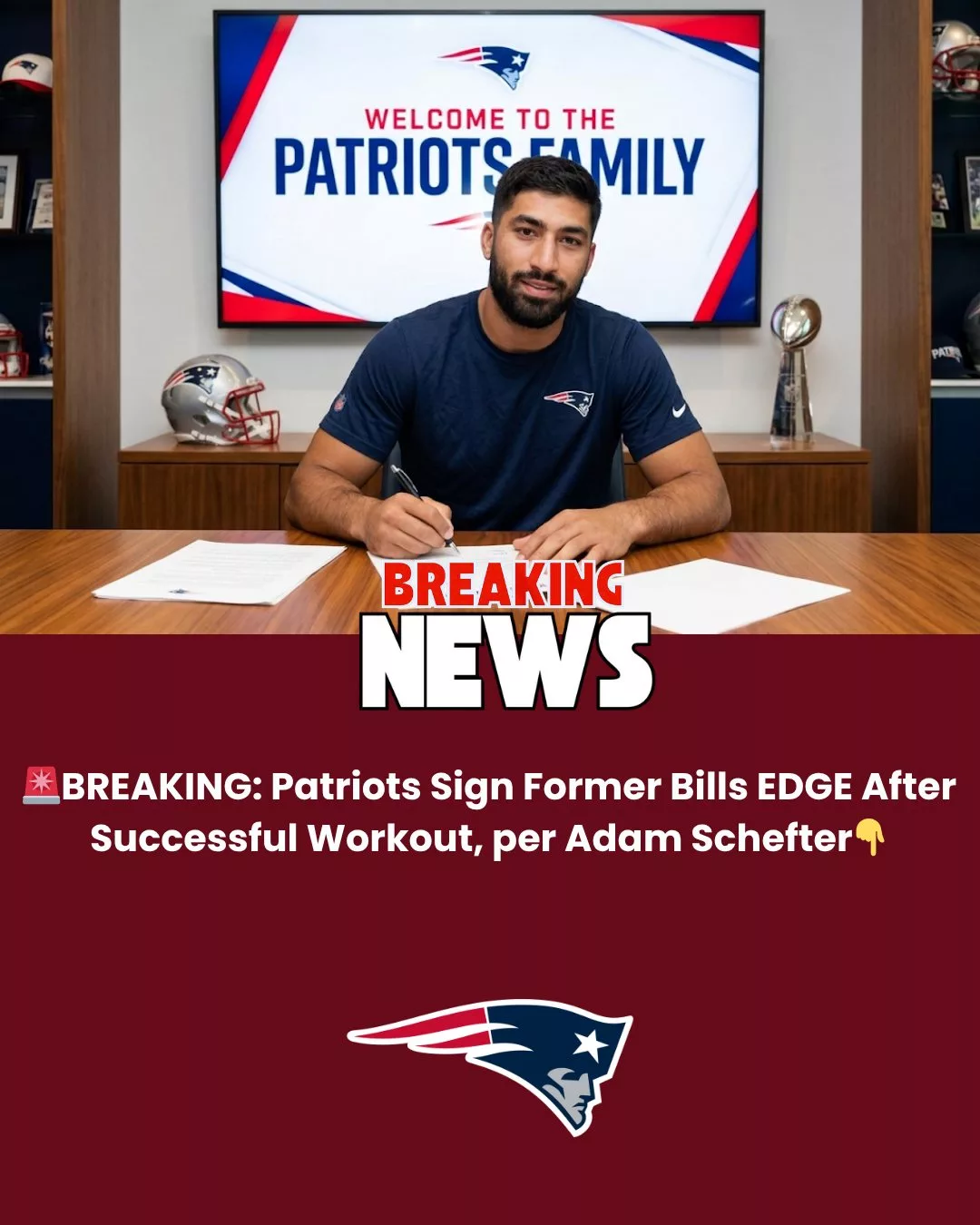 Cover Image for 🚨 JUST IN: A. J. Epenesa Sends Powerful Message After Joining Patriots
