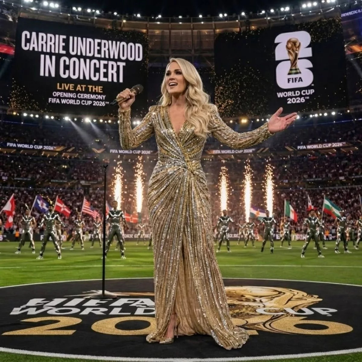 Cover Image for 🚨 OFFICIAL: History in the Making — Carrie Underwood Set to Take Over the 2026 World Cup Opening Stage!