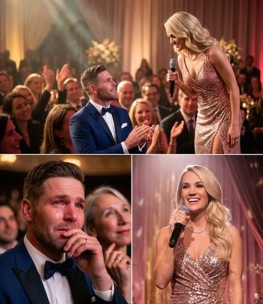 Cover Image for AN UNFORGETTABLE MOMENT. Last night, Carrie Underwood — partner of Mike Fisher — stepped onto the stage to present a very special birthday gift for him. It wasn’t a typical performance, but a song prepared as a deeply personal tribute, leaving the entire audience in emotional silence.