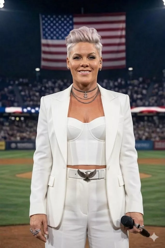 Cover Image for No one expected her to sing — but P!nk’s rendition of the American National Anthem brought the entire arena to tears.