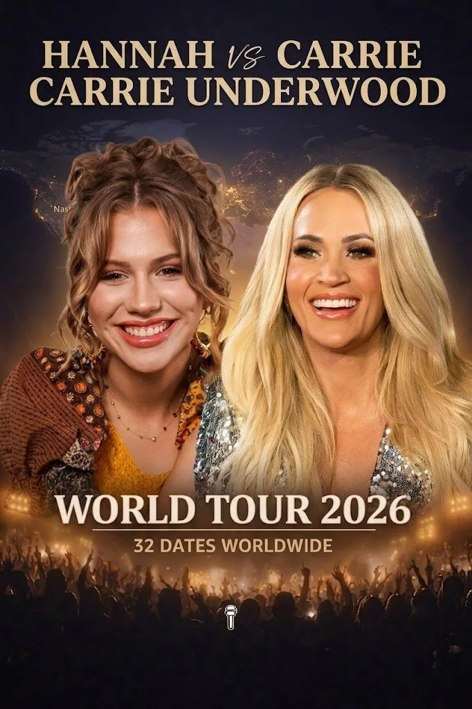 Cover Image for 🚨 GLOBAL SHOCKWAVE: Hannah Harper OFFICIALLY TEAMS UP WITH Carrie Underwood — A 2026 MUSICAL JOURNEY ACROSS 3 CONTINENTS 🎤