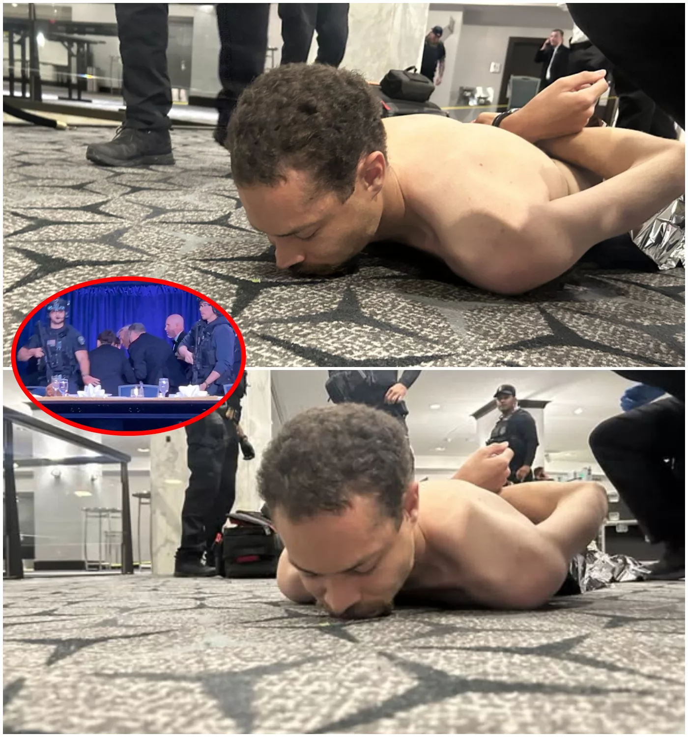 Cover Image for SHOCKING: The video captures the seven “FURIOUS” words spoken by the cold-blooded killer after being arrested, leaving T.R.U.M.P deeply concerned, following the shooting at the White House Correspondents’ Dinner.(VIDEO)